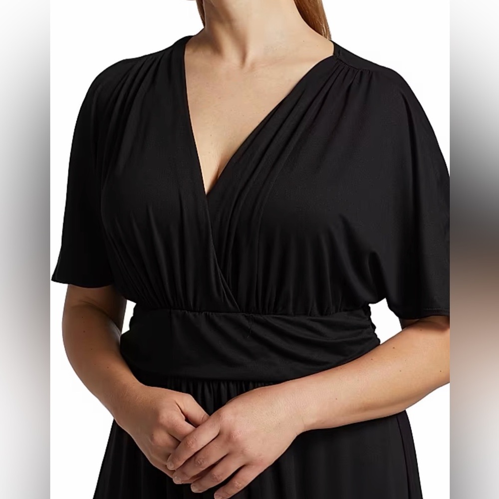 Kiyonna Black Knit going out layered top